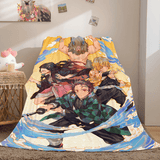 Demon Slayer Flannel Fleece Throw Blanket - EBuycos
