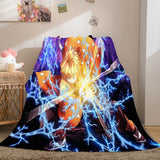 Demon Slayer Flannel Fleece Throw Blanket - EBuycos