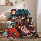 Demon Slayer Flannel Fleece Throw Blanket - EBuycos