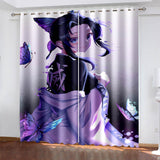 Anime Demon Slayer Curtains Blackout Window Drapes