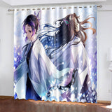 Anime Demon Slayer Curtains Blackout Window Drapes