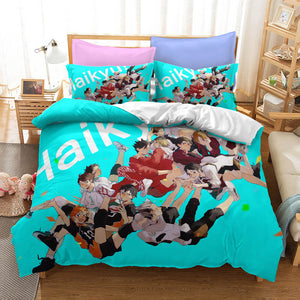 Anime Haikyuu Cosplay Bedding Set Quilt Duvet Covers Bed Sheets Sets - EBuycos