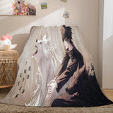 Anime Jujutsu Kaisen Flannel Throw Cosplay Blanket Comforter Set - EBuycos