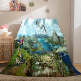 Anime ONE PIECE Cosplay Soft Flannel Fleece Throw Blanket Bedding Sets - EBuycos