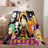 Anime ONE PIECE Cosplay Soft Flannel Fleece Throw Blanket Bedding Sets - EBuycos