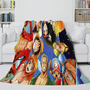 Anime ONE PIECE Throw Flannel Fleece Blanket Soft Cozy Bedding Sets - EBuycos