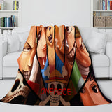 Anime ONE PIECE Throw Flannel Fleece Blanket Soft Cozy Bedding Sets - EBuycos
