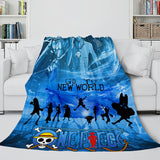 Anime One Piece Straw Hat Pirates Super Soft Flannel Throw Bed Blanket - EBuycos