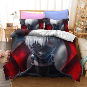 Anime Tokyo Ghoul Cosplay Bedding Set Duvet Cover Bed Sheets Sets - EBuycos