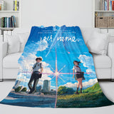Anime Your Name Cosplay Flannel Blanket Throw Comforter Bedding Sets - EBuycos