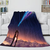 Anime Your Name Cosplay Flannel Blanket Throw Comforter Bedding Sets - EBuycos