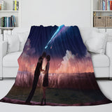 Anime Your Name Cosplay Flannel Blanket Throw Comforter Bedding Sets - EBuycos