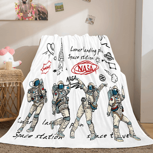 Astronaut Blanket Soft Flannel Blanket Comforter Bedding Sets - EBuycos