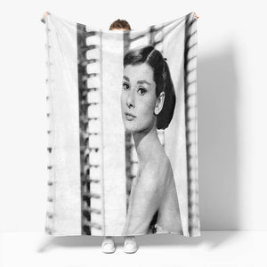 Audrey Hepburn Flannel Throw Blanket Micro Fleece Plush Covers Blanket - EBuycos