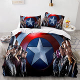 Avengers Cosplay Bedding Set Duvet Cover Comforter Bed Sheets - EBuycos