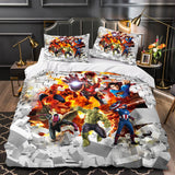 Avengers Cosplay Bedding Set Quilt Duvet Covers Bed Sheets Sets - EBuycos