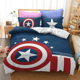 Avengers Ironman Captain America Bedding Set Duvet Cover Bed Sheets - EBuycos
