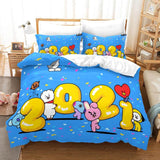 BT21 Bedding Set Duvet Cover Comforter Bed Sheets - EBuycos