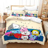 BT21 Bedding Set Duvet Cover Comforter Bed Sheets - EBuycos