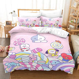 BT21 Bedding Set Duvet Cover Comforter Bed Sheets - EBuycos