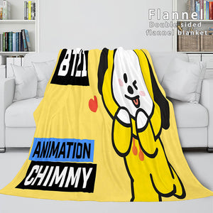 BT21 Cosplay Flannel Blanket Throw Comforter Soft Bedding Sets - EBuycos
