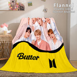 BTS Butter Cosplay Flannel Blanket Throw Comforter Bedding Sets - EBuycos