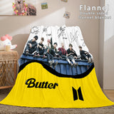 BTS Butter Cosplay Flannel Blanket Throw Comforter Bedding Sets - EBuycos