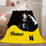 BTS Butter Cosplay Flannel Blanket Throw Comforter Bedding Sets - EBuycos
