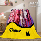 BTS Butter Cosplay Flannel Blanket Throw Comforter Bedding Sets - EBuycos
