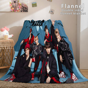BTS Butter Cosplay Flannel Blanket Throw Comforter Bedding Sets - EBuycos