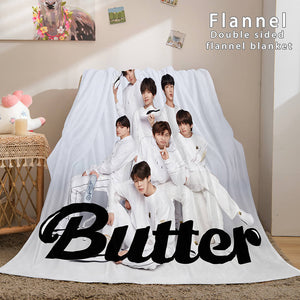 BTS Butter Bangtan Boys Cosplay Flannel Blanket Comforter Bedding Sets - EBuycos