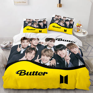 BTS Butter Cosplay Bedding Sets Duvet Covers Comforter Bed Sheets - EBuycos