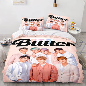 BTS Butter Cosplay Bedding Sets Soft Duvet Covers Comforter Bed Sheets - EBuycos