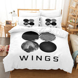 BTS Team Cosplay 3 Piece Bedding Set Duvet Covers Comforter Bed Sheets - EBuycos