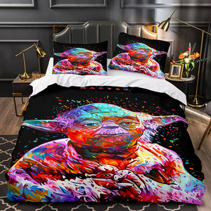 Master Yoda Print Bedding Set Quilt Duvet Covers - EBuycos