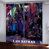 Batman Pattern Curtains Blackout Window Drapes