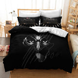 Black Panther Cosplay 3 Piece Bedding Set Duvet Cover Quilt Sheets Sets - EBuycos