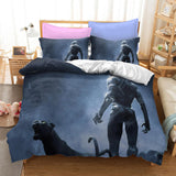 Black Panther Cosplay 3 Piece Bedding Set Duvet Cover Quilt Sheets Sets - EBuycos