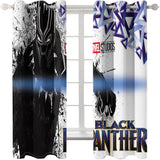 Black Panther Curtains Cosplay Blackout Window Treatments Drapes