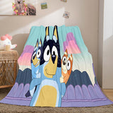 Bluey Pattern Blanket Flannel Throw Room Decoration