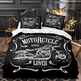 Caferacer Motorcycle Bedding Set Quilt Cover Without Filler