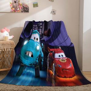 Cars Pattern Blanket Flannel Throw Room Decoration