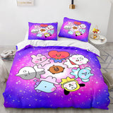 Cartoon BT21 BTS Bedding Set Quilt Duvet Cover Bedding Sets - EBuycos