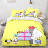 Cartoon BT21 Bedding Set Throw Quilt Duvet Cover Bedding Sets - EBuycos