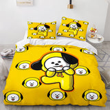 Cartoon BT21 Bedding Set Throw Quilt Duvet Cover Bedding Sets - EBuycos
