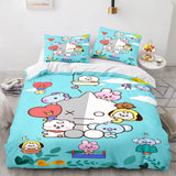 Cartoon BT21 Bedding Set Throw Quilt Duvet Cover Bedding Sets - EBuycos