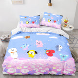 Cartoon BT21 Bedding Set Throw Quilt Duvet Cover Bedding Sets - EBuycos