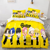 Cartoon BT21 Bedding Set Throw Quilt Duvet Covers Bedding Sets - EBuycos
