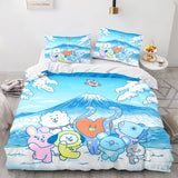 Cartoon BT21 Bedding Set Throw Quilt Duvet Covers Bedding Sets - EBuycos