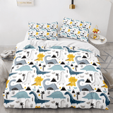 Cartoon Dinosaur Cosplay 3 Piece Bedding Sets Duvet Covers Bed Sheets - EBuycos
